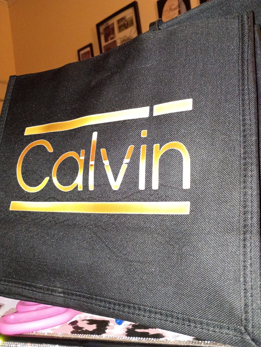 Black & Gold Men's Tote Bag